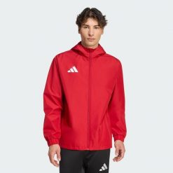 Kurtka Entrada26 All Weather. Białe kurtki męskie Adidas, bez wzorów, sportowe, bez kaptura. Za 170.99 zł.