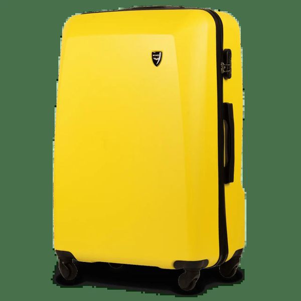 WALIZKA DUŻA WINGS PLOVER 28" YELLOW. Żółte walizki damskie Wings, bez wzorów, z materiału, duże. Za 149.90 zł.