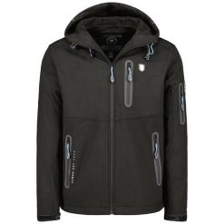 Geographical Norway Softshell TAXILLUS BLACK DB MEN 056, kurtka męska czarna. Czarne kurtki męskie Geographical Norway, na wiosnę, m, bez wzorów, z elastanu, bez kaptura, trekkingowe. Za 269.00 zł.