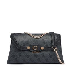 Torebka Guess. Czarne listonoszki damskie Guess, z aplikacjami, bez dodatków. Za 525.99 zł.
