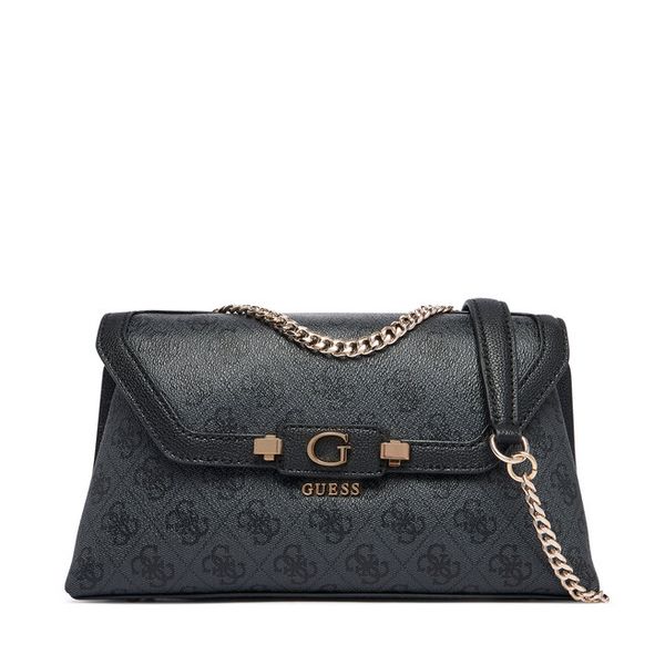 Torebka Guess. Czarne listonoszki damskie Guess, z aplikacjami, bez dodatków. Za 498.99 zł.