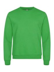 Clique Basic Roundneck uniseks bluza o gładkiej fakturze – apple green. Zielone bluzy damskie CLIQUE, xl, bez wzorów, z bawełny, bez ramiączek, bez kaptura. Za 155.70 zł.