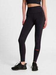 Damskie legginsy Hummel Hiit Intensity. Czarne legginsy damskie Hummel, bez wzorów, z materiału. Za 266.65 zł.