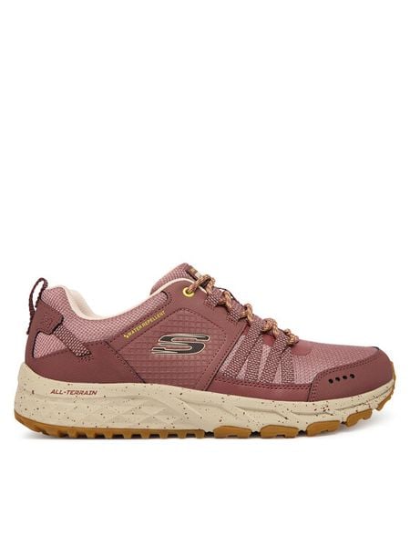 Skechers Trekkingi Escape Plan 180061/MVE Różowy. Czerwone obuwie trekkingowe damskie Skechers, z materiału, bez zapięcia. Za 399.99 zł.