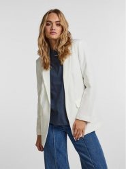 Pieces Marynarka Bossy 17114792 Biały Oversize. Białe marynarki i żakiety damskie Pieces, bez wzorów, z syntetyku, bez kołnierzyka, bez ramiączek. Za 139.99 zł.