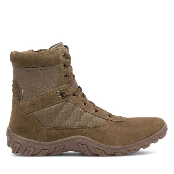 Trzewiki Lasocki. Brązowe botki męskie Lasocki, bez wzorów, bez obcasa, bez zapięcia. Za 279.99 zł.