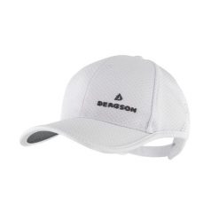 Czapka baseball CAP 4. Białe czapki damskie Bergson, bez wzorów, z materiału, eleganckie. Za 59.00 zł.