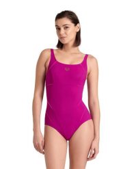 Strój kąpielowy damski sportowy Arena Butterflies Lace Back. Fioletowe stroje kąpielowe damskie ARENA, s, bez wzorów, z elastanu. Za 71.98 zł.