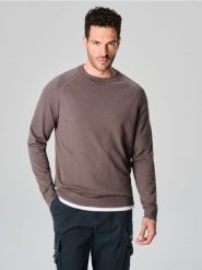 Sweter - szary. Szare swetry męskie Sinsay, l, bez wzorów, bez kołnierzyka, bez ramiączek. W wyprzedaży za 24.99 zł.