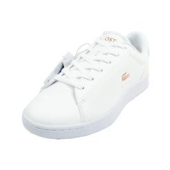 Damskie Skórzane Buty Sportowe Carnaby. Białe obuwie trekkingowe damskie Lacoste, z materiału, bez zapięcia. Za 506.99 zł.