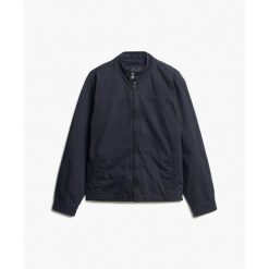 Kurtka Superdry Harrington classique. Niebieskie kurtki męskie Superdry, m, bez wzorów, bez kaptura. Za 568.10 zł.