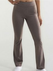 Sportowe legginsy flare - kremowy. Białe legginsy sportowe damskie Sinsay, l, bez wzorów. Za 49.99 zł.