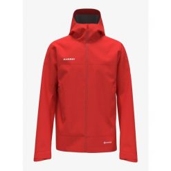 Kurtka z membraną męska Mammut Crater Light HS Hooded Jacket. Czerwone kurtki męskie Mammut, m, bez wzorów, bez kaptura. Za 1,637.99 zł.