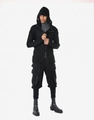 La Haine Inside Us Sweter Full Zip | LM244 | Mężczyzna | Czarny. Czarne swetry męskie La Haine Inside Us, l, bez wzorów, z bawełny, eleganckie, bez kołnierzyka, bez ramiączek. W wyprzedaży za 599.00 zł.