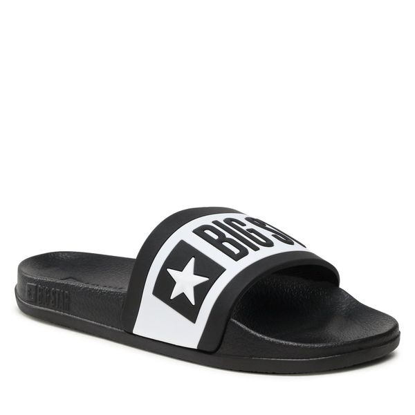 Klapki Big Star Shoes. Czarne klapki damskie BIG STAR SHOES, bez wzorów, retro, bez obcasa, bez zapięcia. Za 60.99 zł.