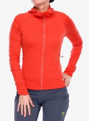 Bluza z kapturem damska Rab Planar Hoody. Czerwone bluzy damskie RAB, l, bez wzorów, z materiału, bez ramiączek, z kapturem. Za 308.00 zł.
