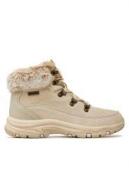 Skechers Trapery Trego - Snow Worries 167882/NAT Brązowy. Brązowe trapery damskie Skechers, ze skóry, bez zapięcia. Za 379.99 zł.