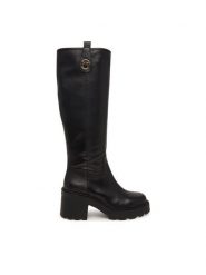 PINKO Kozaki Altea 05 SD0553P001 Czarny. Czarne kozaki damskie Pinko, bez wzorów, ze skóry, bez obcasa, na płaskiej podeszwie, bez zapięcia. Za 1,659.00 zł.