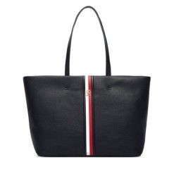 Torebka Tommy Hilfiger. Niebieskie shopperki damskie Tommy Hilfiger, bez wzorów, bez dodatków. Za 569.99 zł.