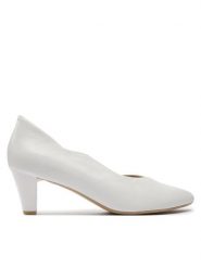 Caprice Czółenka 9-22400-42 Biały. Białe czółenka damskie Caprice, bez wzorów, ze skóry, bez obcasa, bez zapięcia. Za 233.99 zł.