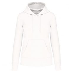 Damska ekologiczna bluza z kapturem Kariban. Białe bluzy damskie KARIBAN, bez wzorów, bez ramiączek, z kapturem. Za 185.00 zł.
