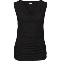 Top bonprix czarny. Czarne topy damskie bonprix, bez wzorów, bez kołnierzyka, bez ramiączek. Za 54.99 zł.