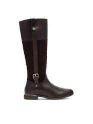 Lasocki Kozaki OCE-MESA-40 Brązowy. Brązowe kozaki damskie Lasocki, bez wzorów, ze skóry, bez obcasa, na płaskiej podeszwie, bez zapięcia. Za 429.99 zł.