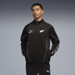 Męska kurtka Nowej Zelandii KING Anthem PUMA. Czarne kurtki męskie Puma, m, bez wzorów, bez kaptura, do biegania. Za 389.00 zł.