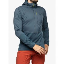 Bluza rozpinana męska Rab Ascendor Summit Hoody. Niebieskie bluzy męskie RAB, na zimę, m, bez wzorów, sportowe, bez ramiączek, bez kaptura. Za 479.99 zł.