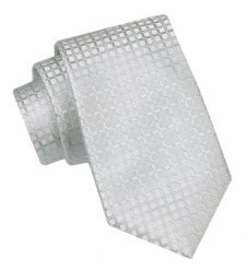 Krawat Męski, Klasyczny - ALTIES - Jasny Popiel. Szare krawaty i muchy Alties, bez wzorów, z tkaniny, eleganckie. Za 49.00 zł.