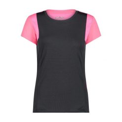 Koszulka damska CMP. Czerwone bluzki damskie CMP, bez wzorów, z materiału, sportowe, bez kołnierzyka, bez ramiączek. Za 143.50 zł.