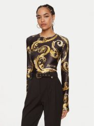 Versace Jeans Couture Body 77HAM2A1 Czarny Slim Fit. Czarne body Versace Jeans Couture, bez wzorów, z jeansu. Za 519.99 zł.