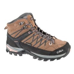 Buty CMP Rigel Mid 3Q12946-P430 brązowe. Brązowe obuwie trekkingowe damskie z gumy, bez zapięcia. Za 643.88 zł.