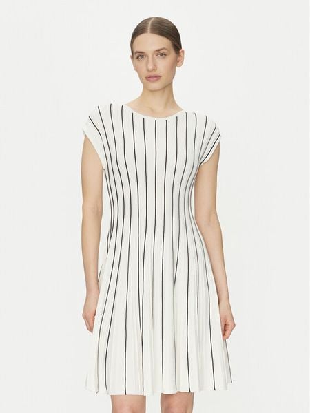 DKNY Sukienka codzienna DD4J8E21 Beżowy Regular Fit. Brązowe sukienki damskie DKNY, na co dzień, m, bez wzorów, z syntetyku, bez kołnierzyka, bez ramiączek, proste. Za 369.99 zł.