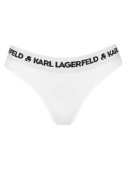KARL LAGERFELD Stringi A1W47008 Biały. Białe majtki damskie KARL LAGERFELD, z lyocellu. Za 129.99 zł.