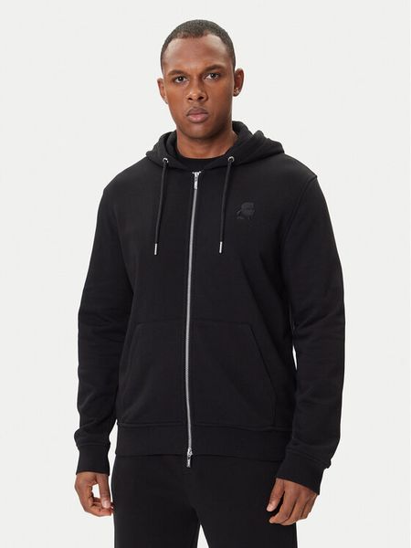 KARL LAGERFELD Bluza 705751 500900 Czarny Regular Fit. Czarne bluzy męskie KARL LAGERFELD, m, bez wzorów, z bawełny, bez ramiączek, bez kaptura. Za 609.99 zł.