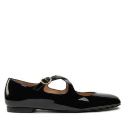 Baleriny Stuart Weitzman. Czarne balerinki damskie Stuart Weitzman, bez wzorów, bez obcasa, bez zapięcia. Za 1,169.00 zł.