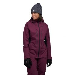 Kurtka narciarska damska Black Diamond Dawn Patrol Hybrid Shell. Czerwone kurtki sportowe damskie Black Diamond, na zimę, xs, bez wzorów, bez ramiączek, bez kaptura, narciarskie. Za 874.99 zł.