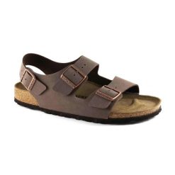 Sandały Birkenstock Milano Mocca Brązowy Dorosłych. Brązowe sandały męskie Birkenstock, na lato, bez wzorów, z gumy, bez zapięcia. Za 420.70 zł.