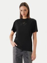 HUGO T-Shirt Vintage 50560566 Czarny Regular Fit. Czarne t-shirty damskie Hugo, xl, bez wzorów, z bawełny, vintage, bez kołnierzyka, bez ramiączek. Za 319.99 zł.