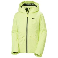 Damska kurtka narciarska Helly Hansen Courchevel. Zielone kurtki sportowe damskie Helly Hansen, na zimę, bez wzorów, bez ramiączek, bez kaptura, narciarskie. W wyprzedaży za 1,468.00 zł.
