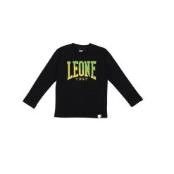 Koszulka z bawełna na outdoor na co dzień. Czarne bluzki damskie LEONE 1947 APPAREL, bez wzorów, z bawełny, sportowe, bez kołnierzyka, bez ramiączek. W wyprzedaży za 55.90 zł.