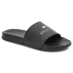 Czarne Klapki Tommy Hilfiger Modne Buty Na Lato. Czarne klapki damskie Tommy Hilfiger, na lato, bez wzorów, klasyczne, bez obcasa, bez zapięcia. Za 159.00 zł.