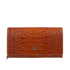 Portfel damski Canaletto ze skóry z wzorem krokodyla – ochrona RFID i wyjątkowy styl PD1634s262 RFID. Brązowe portfele damskie ze skóry. Za 190.00 zł.