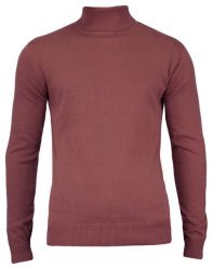 Golf Łososiowy Elegancki Męski, Klasyczny, Zgaszony Różowy -Brave Soul- 100% BAWEŁNA,. Czerwone swetry męskie Brave Soul, l, bez wzorów, z bawełny, eleganckie, bez kołnierzyka, bez ramiączek. Za 119.00 zł.