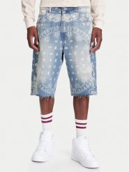 Karl Kani Szorty jeansowe Paisley PD00005502 Niebieski Regular Fit. Niebieskie szorty męskie Karl Kani, bez wzorów, z bawełny. Za 219.99 zł.