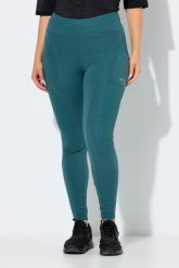 Damskie Legginsy sportowe dżersej termiczny wysoki stan z recyklingu. Niebieskie legginsy damskie Ulla Popken, bez wzorów, z dżerseju. Za 239.99 zł.