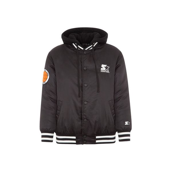 Kurtka unisex CZARNA. Czarne kurtki damskie Starter, bez wzorów, z nylonu, bez kaptura. Za 797.10 zł.