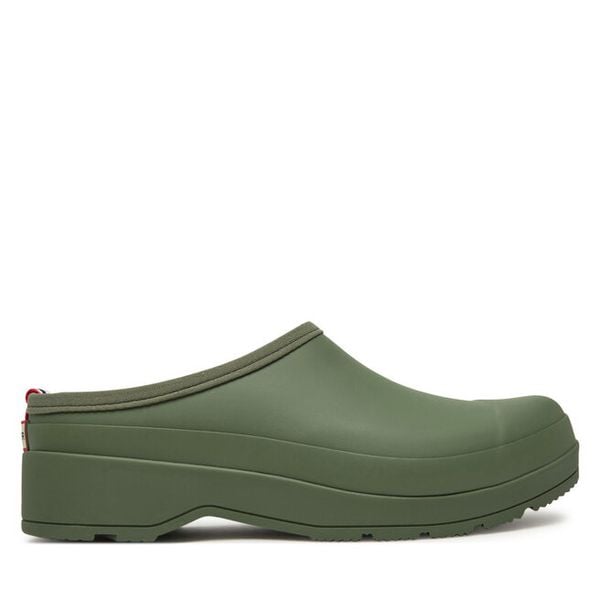 Klapki Hunter. Brązowe klapki damskie Hunter, bez wzorów, bez obcasa, bez zapięcia. Za 429.99 zł.