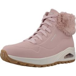 Buty do chodzenia damskie Skechers Uno Rugged. Czerwone obuwie sportowe damskie Skechers, bez wzorów, z gumy, bez zapięcia, trekkingowe. Za 504.00 zł.